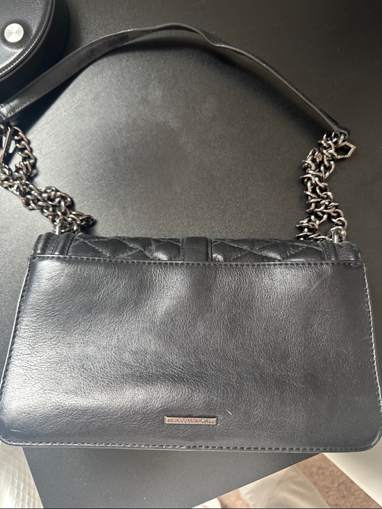 Rebecca Minkoff Black Quilted Leather Chain Shoulder Bag - Picture 4 of 7